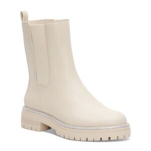 INC Womens Ivory Pull Tab Goring Brycin Round Toe Block Heel Booties 6.5 M